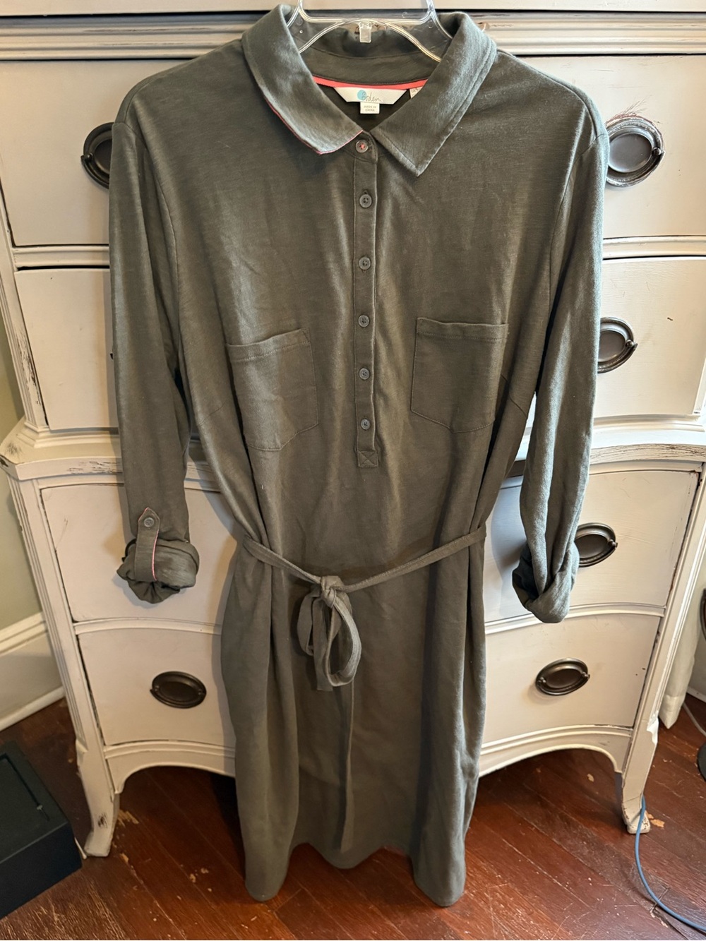 Boden Cotton Shirt Dress Size 14